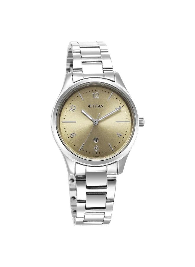 Women's Analog Round Shape Metal Wrist Watch - 2639SM10 - 40 Mm