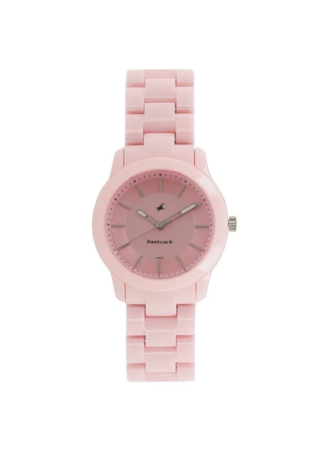 Women's Analog Round Shape Plastic Wrist Watch - 68006PP04 - 44 Mm