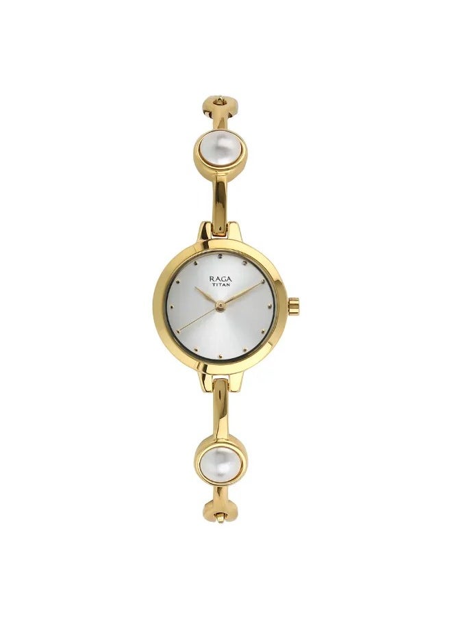 Women's Analog Round Shape Metal Wrist Watch - 2576YM01 - 32.7 Mm