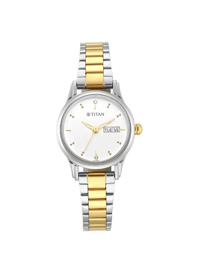 Women's Analog Round Shape Metal Wrist Watch - 2656BM01 - 32 Mm