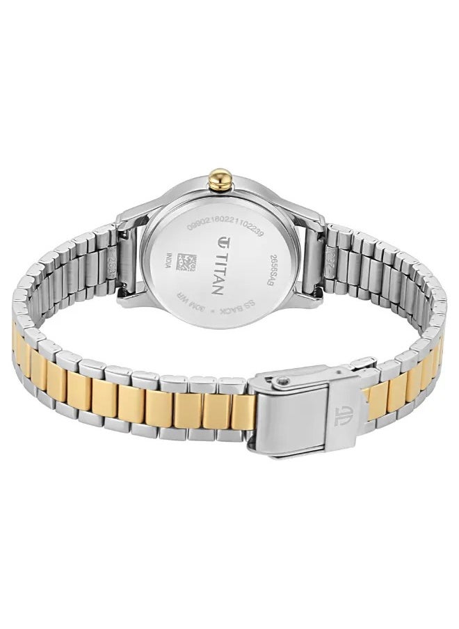 Women's Analog Round Shape Metal Wrist Watch - 2656BM01 - 32 Mm