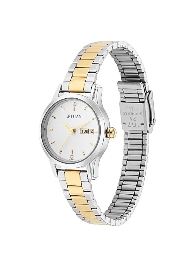 Women's Analog Round Shape Metal Wrist Watch - 2656BM01 - 32 Mm