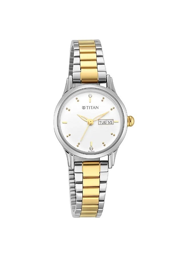 Women's Analog Round Shape Metal Wrist Watch - 2656BM01 - 32 Mm