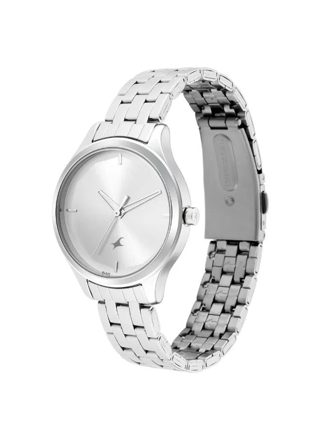 Women's Analog Round Shape Metal Wrist Watch - 6248SM01 - 40 Mm