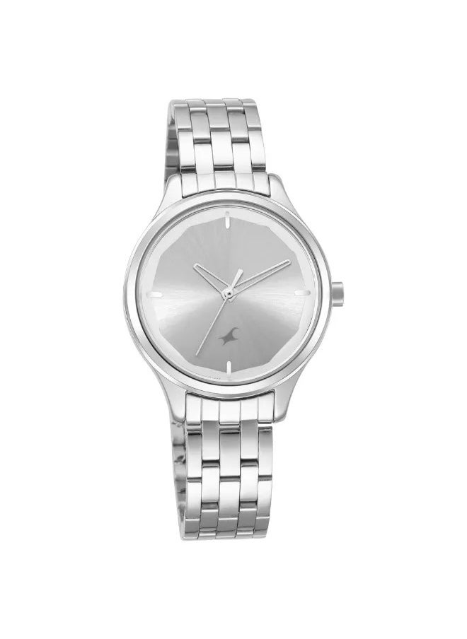 Women's Analog Round Shape Metal Wrist Watch - 6248SM01 - 40 Mm