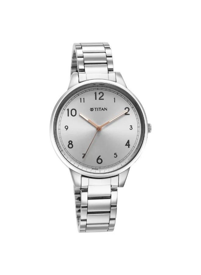 Women's Analog Round Shape Metal Wrist Watch - 2648SM07 - 43.5 Mm