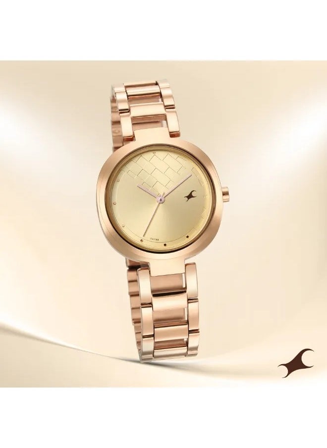 Women's Analog Round Shape Stainless Steel Wrist Watch - 6247WM01 -  Mm
