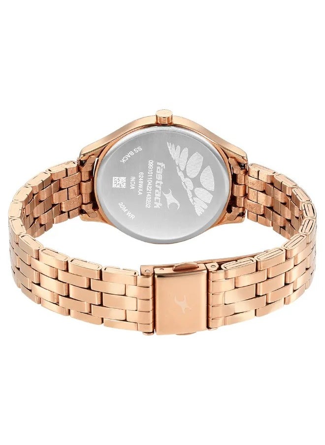 Women's Analog Round Shape Stainless Steel Wrist Watch - 6248WM02 -  Mm