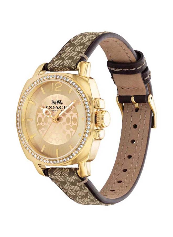 COACH TONNEAU ANALOG WOMEN'S GOLD CASE WATCH - 14503150