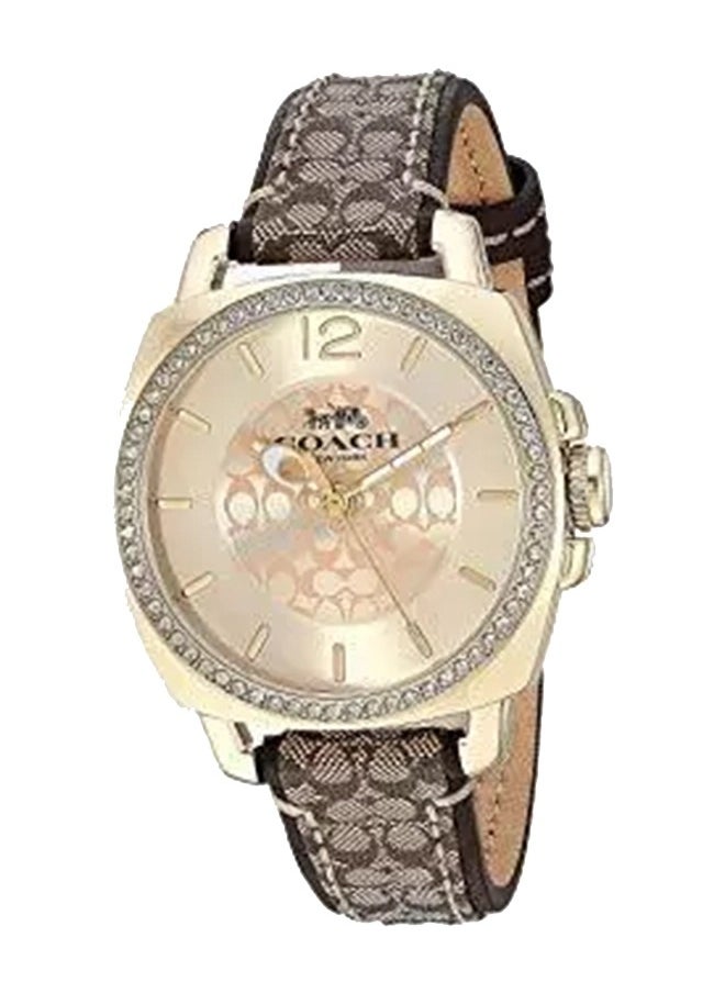 COACH TONNEAU ANALOG WOMEN'S GOLD CASE WATCH - 14503150