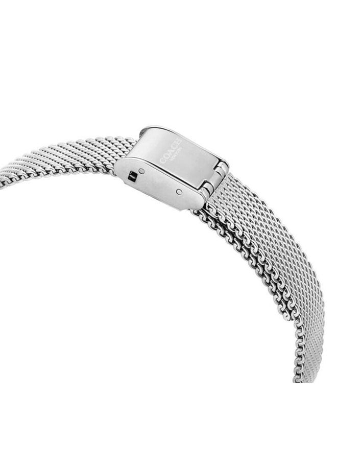 COACH RECTANGLE ANALOG WOMEN'S SILVER WHITE CASE WATCH - 14503697