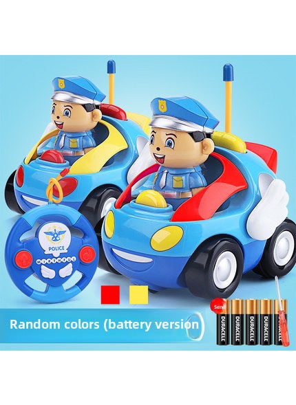 Doraemon RC Car Toy for Kids 1-6 Years Police remote control car [color random + battery]]