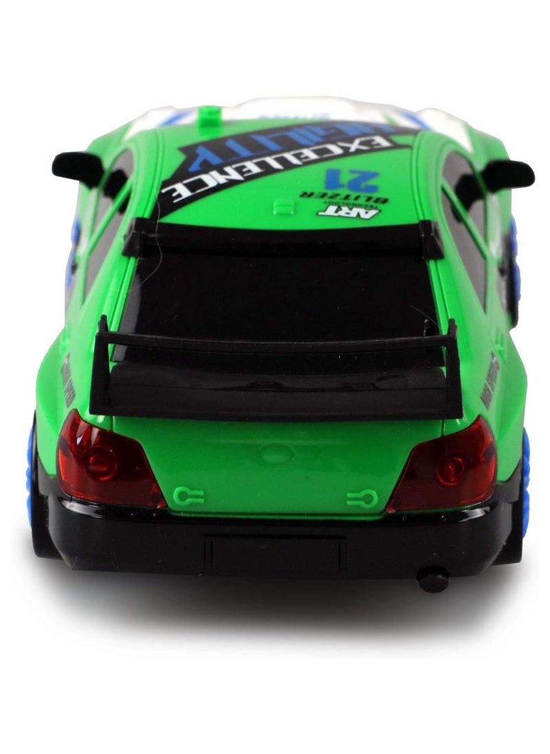 High-Speed 4WD Subaru Impreza RC Drift Car with LED Lights & Drifting Tires – 1:24 (Green)