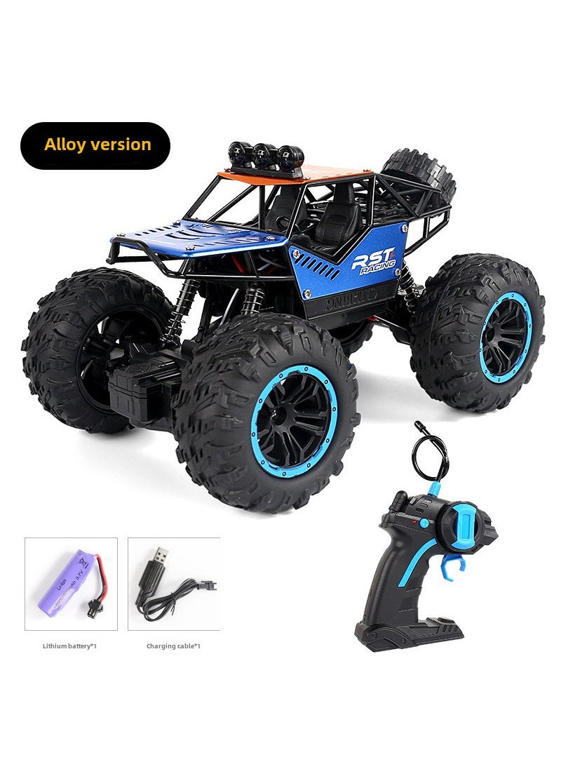 Lihuang remote control car LH-C021 off-road vehicle alloy climbing car with lights boy toy car model cross-border RC Blue alloy version