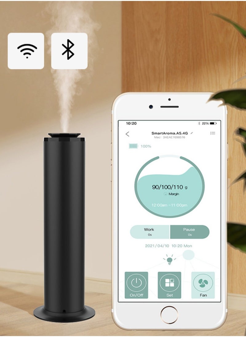 Aroma Oil Diffuser, Aromatherapy Machine, Automatic Incense Sprayer, Fragrance Diffuser, Bluetooth Control Essential Oil Machine, Stand Alone Tower Diffuser 500ml