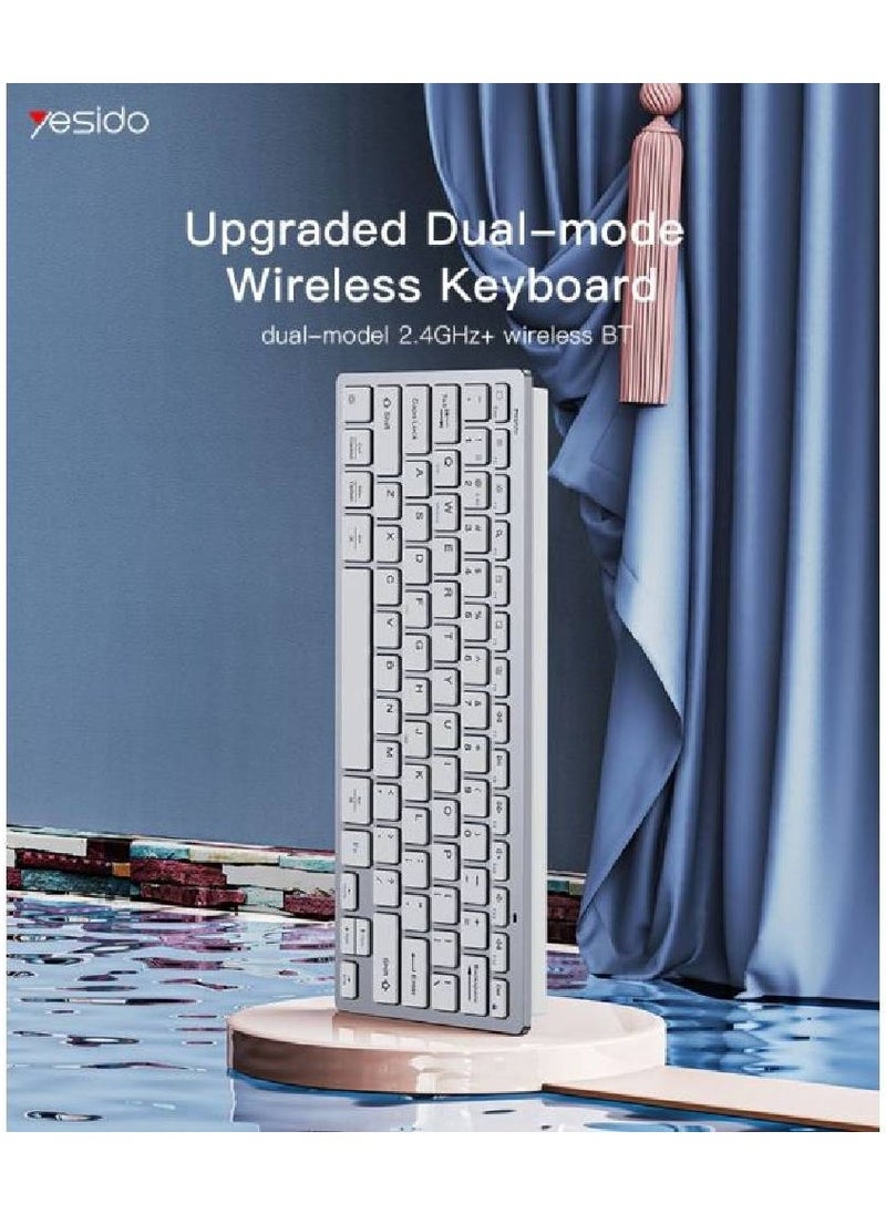 KB11 Mini Design 2.4G And BT Wireless Connected Magic Keyboard For Laptop Computer Tablet