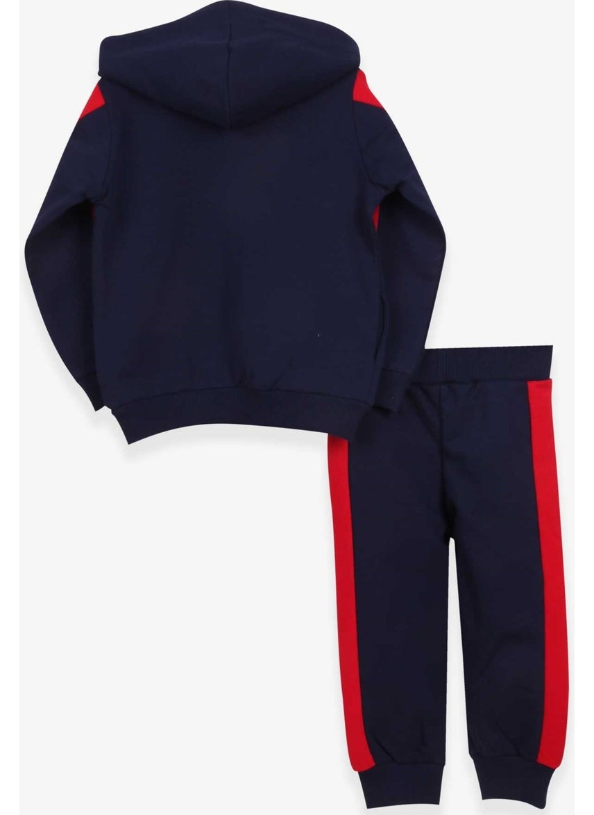 Boys Tracksuit Suit Bear Printed Navy (1-4 Years)