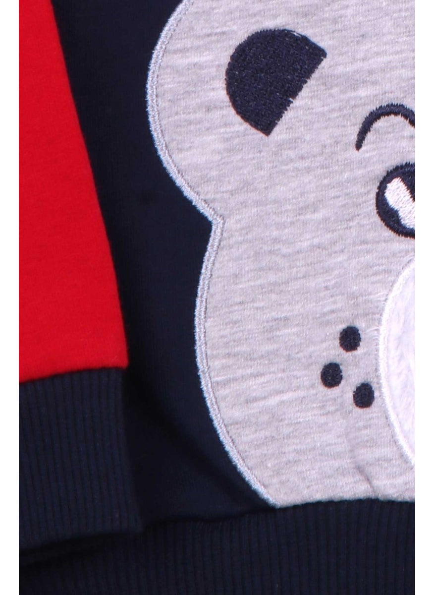 Boys Tracksuit Suit Bear Printed Navy (1-4 Years)