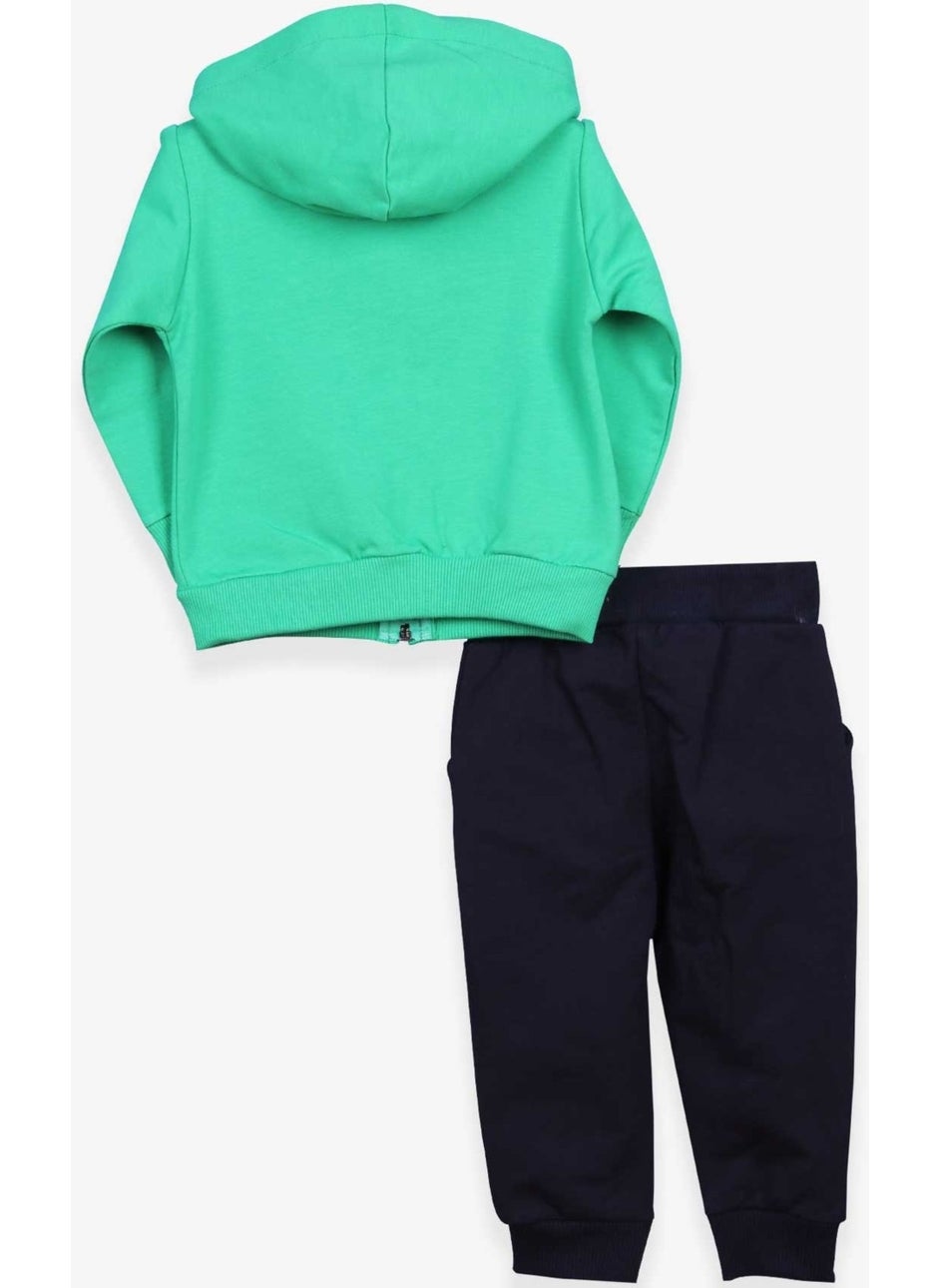 Boys Tracksuit Set Dog Embroidered Green (1-4 Age)