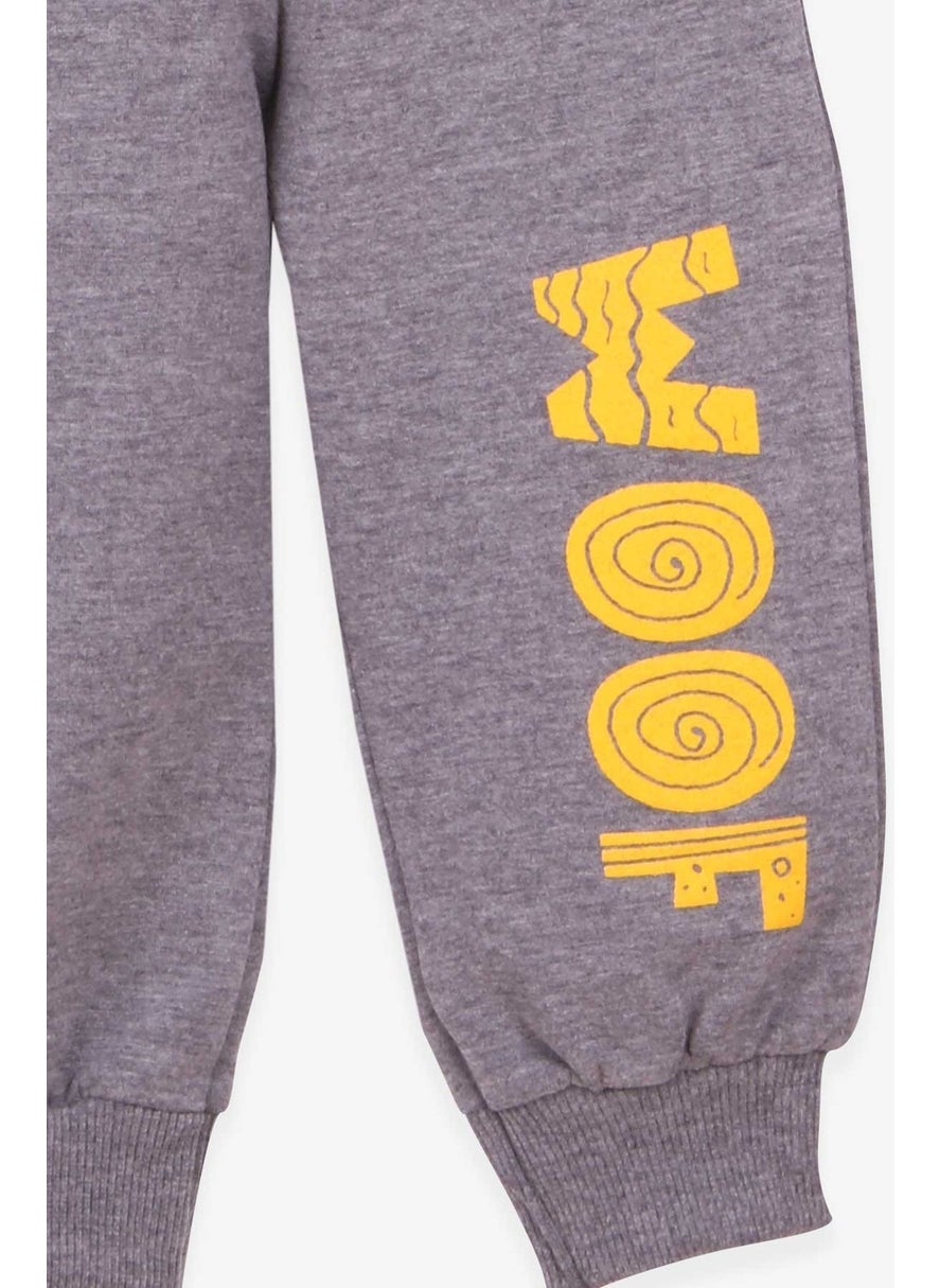 Boys Tracksuit Suit Print Patterned Yellow (1-4 Years)