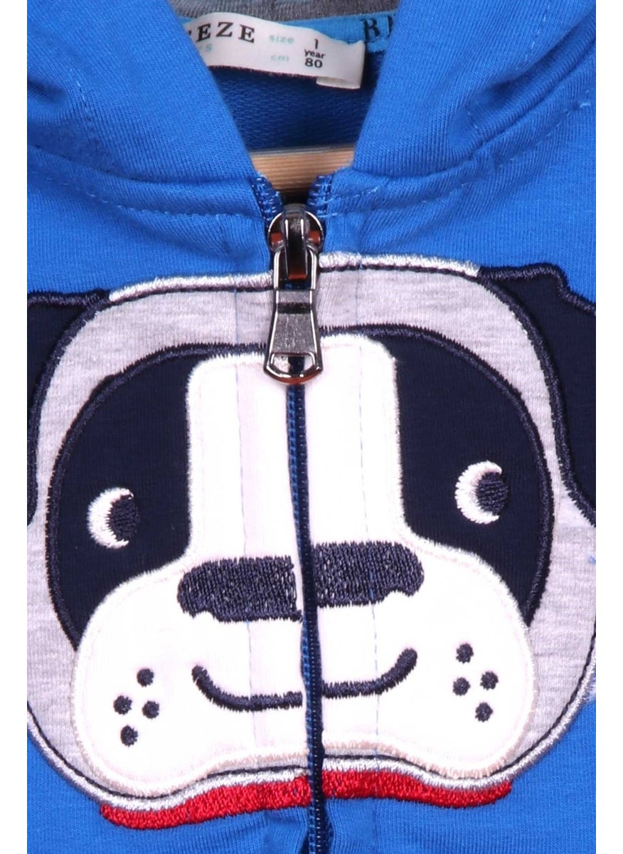 Boys Tracksuit Set Dog Embroidered Sax (1-4 Ages)