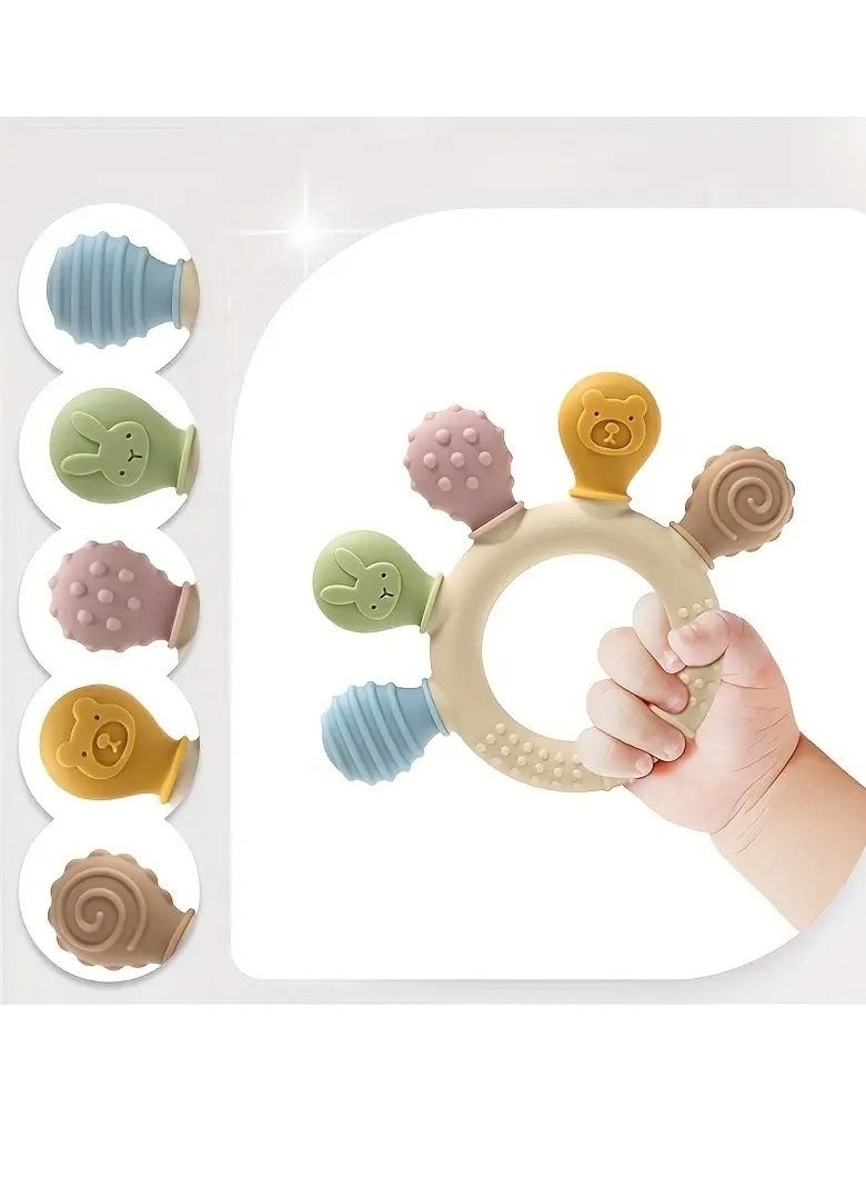 BPA-Free Silicone Teething Ring for Youngsters - Cute, Soft Chew Toy for Boys & Girls