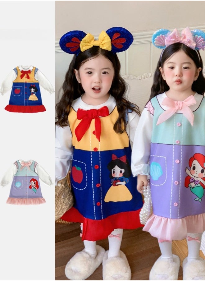 Girl's Cartoon Cute Princess Long Sleeved Dress