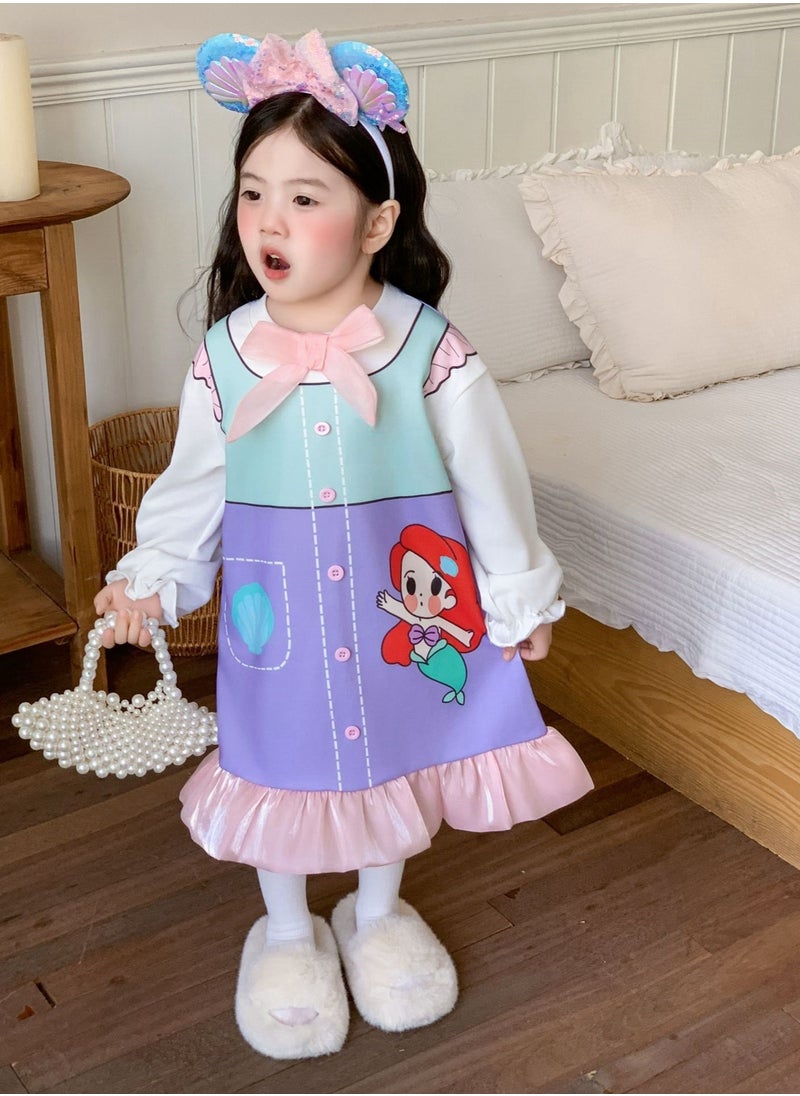 Girl's Cartoon Cute Princess Long Sleeved Dress