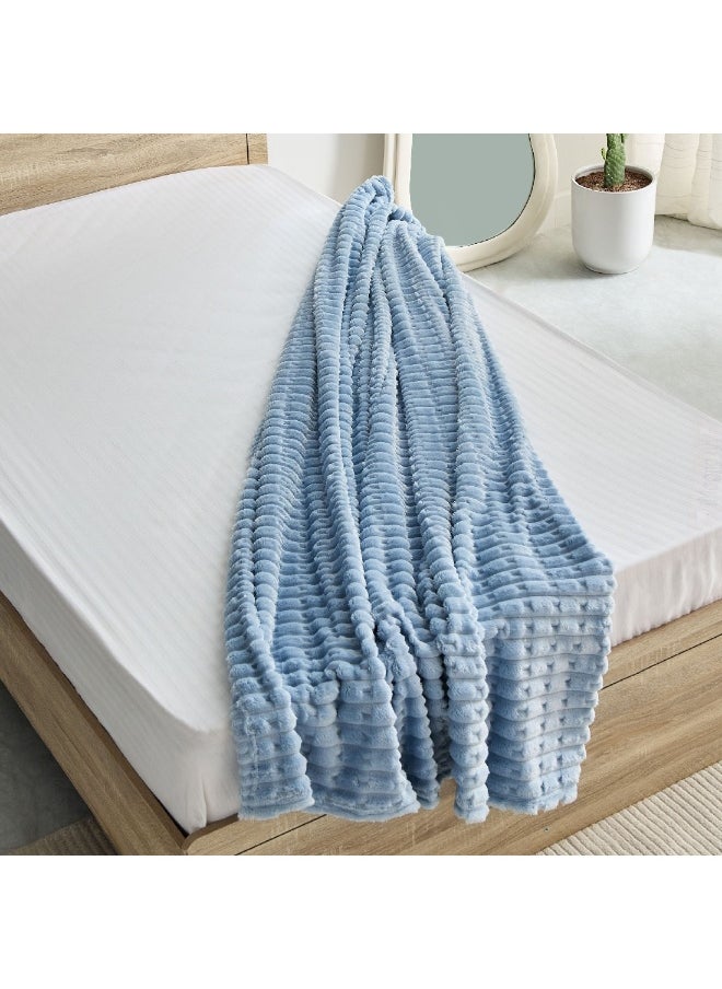 Delft Jacquard Flannel Twin Blanket 200 x 150 cm