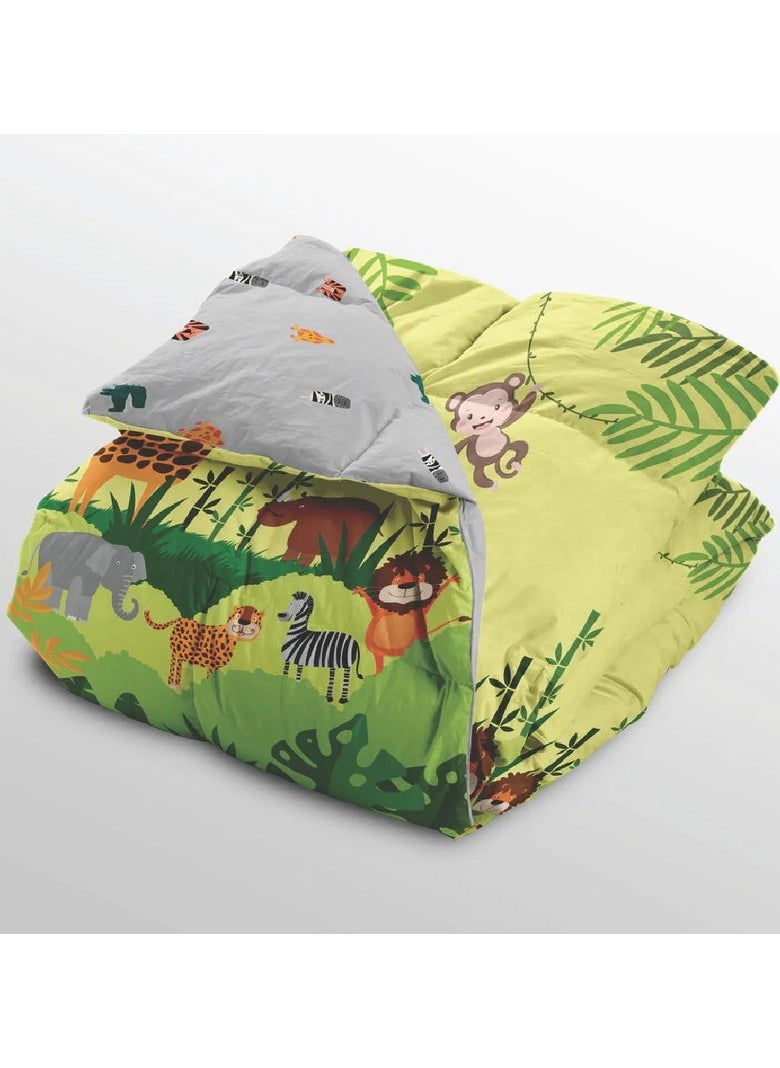 Polka Tots Kids Reversible Comforter Blanket - Jungle