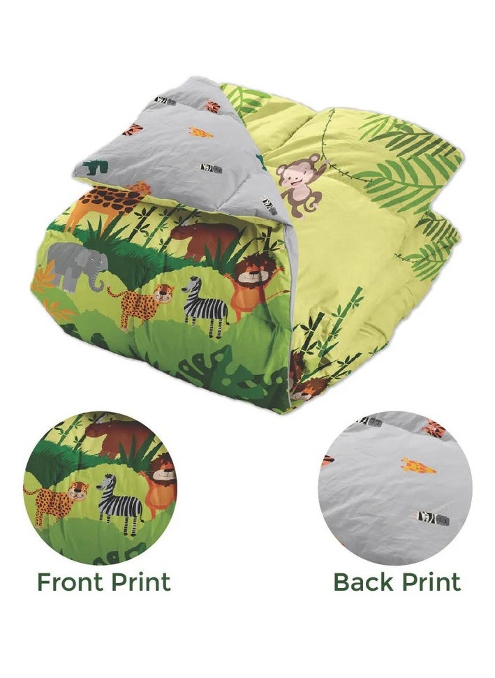 Polka Tots Kids Reversible Comforter Blanket - Jungle