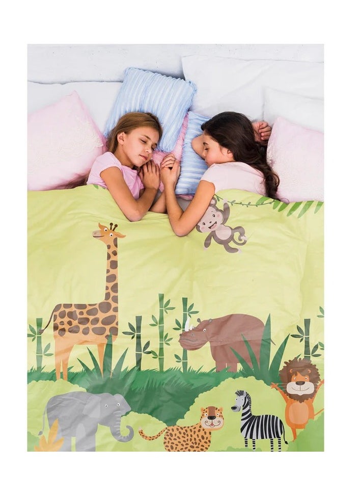 Polka Tots Kids Reversible Comforter Blanket - Jungle