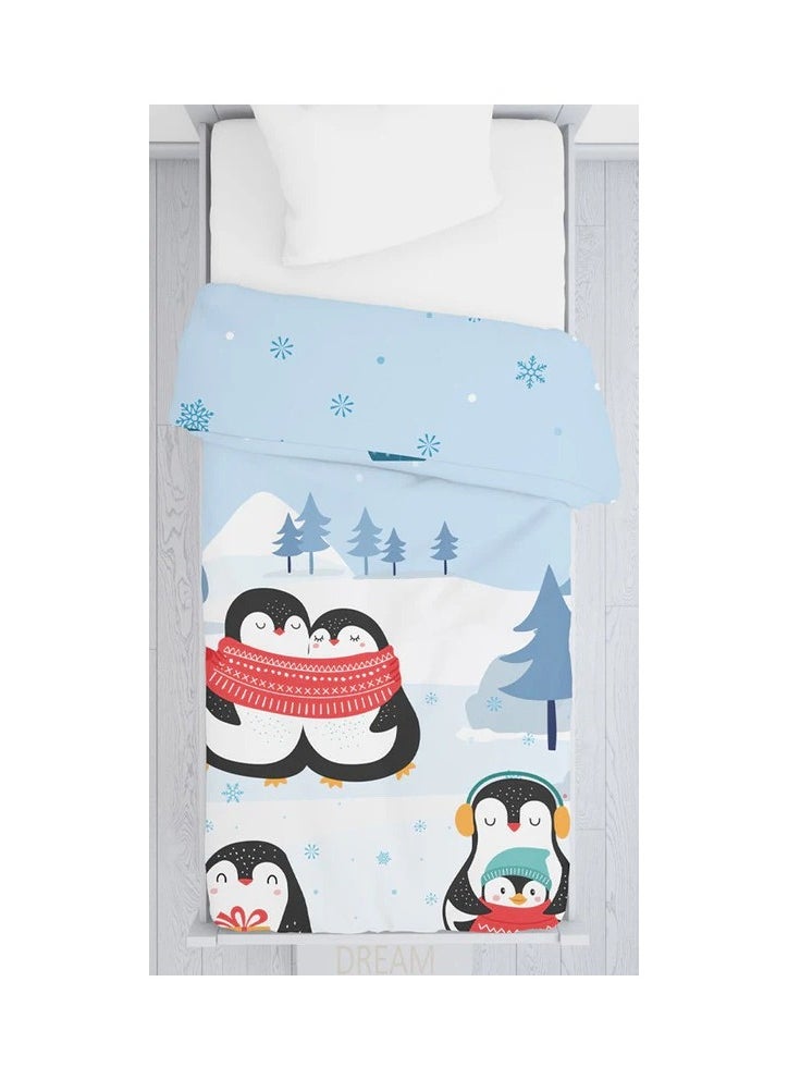 Polka Tots Kids Reversible Comforter Blanket - Penguin