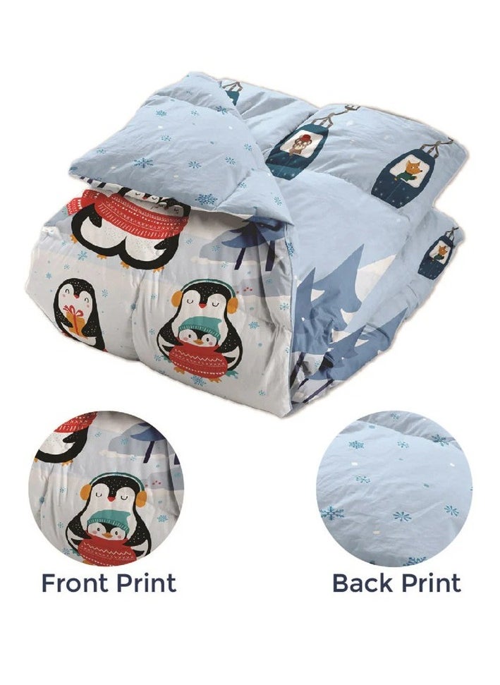 Polka Tots Kids Reversible Comforter Blanket - Penguin