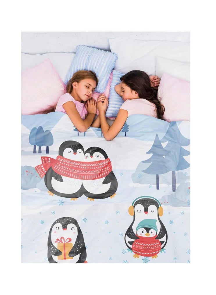 Polka Tots Kids Reversible Comforter Blanket - Penguin