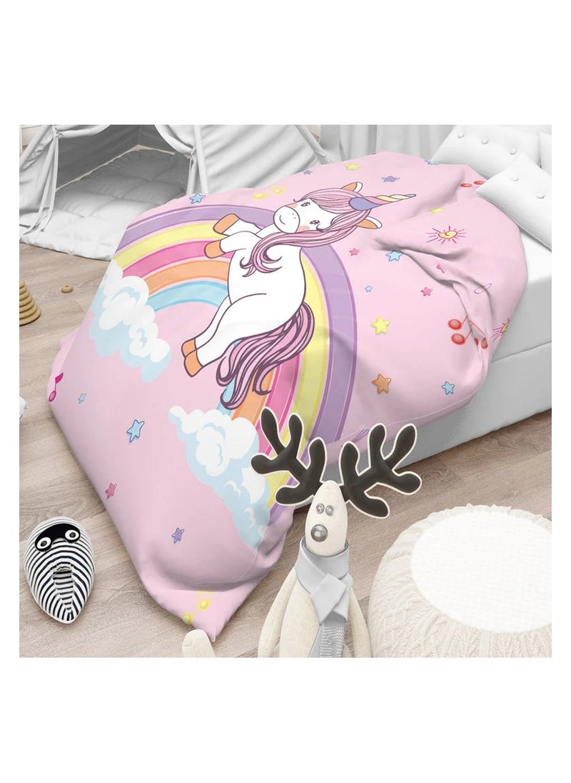 Polka Tots Kids Reversible Comforter Blanket - Unicorn