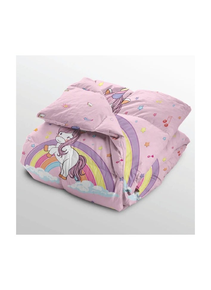 Polka Tots Kids Reversible Comforter Blanket - Unicorn