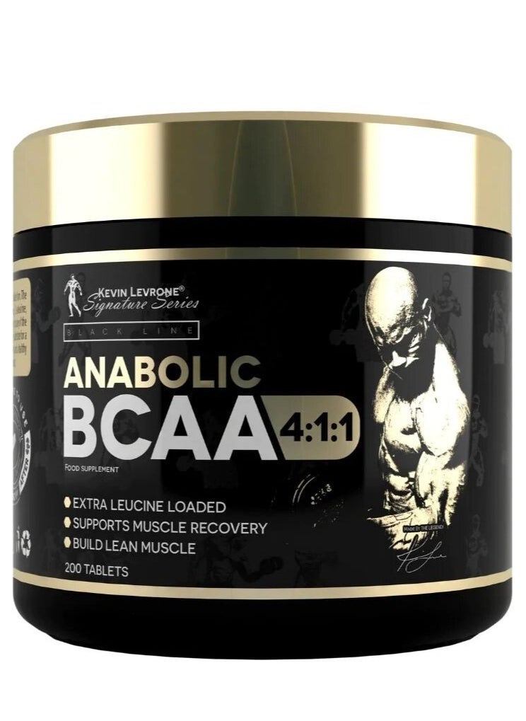 Kevin Levrone Anabolic BCAA 4:1:1 Tablets Extra Leucine Loaded 200 Tablets 100 Serving