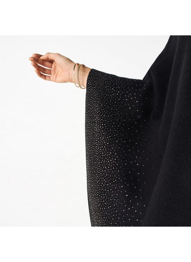 Iconic Embellished Asymmetric Poncho