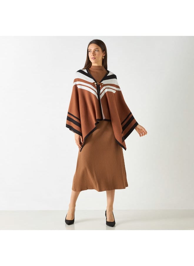 Iconic Textured Reversable Asymmetric Poncho