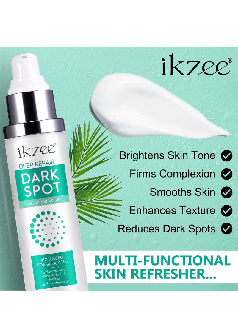 Dark Spot Correcting Serum 50ml Deep Repair Dark Corrector Cream Brightens Skin Tone Firms Complexion Smooth Skin Enhance Texture Reduce Dark Spots with Retinol and Hyaluronic Acid