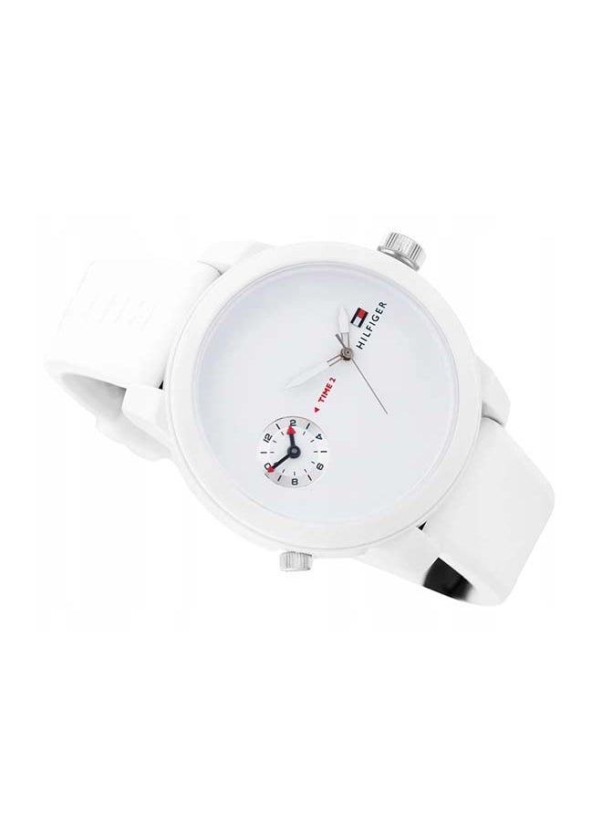 TOMMY HILFIGER ROUND ANALOG MEN'S WHITE CASE WATCH - 1791324