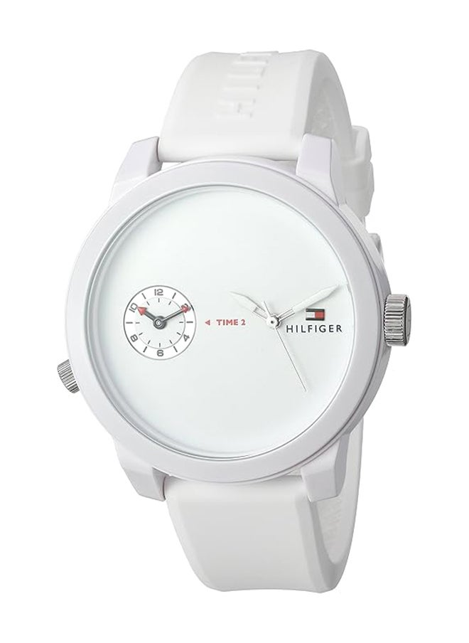 TOMMY HILFIGER ROUND ANALOG MEN'S WHITE CASE WATCH - 1791324