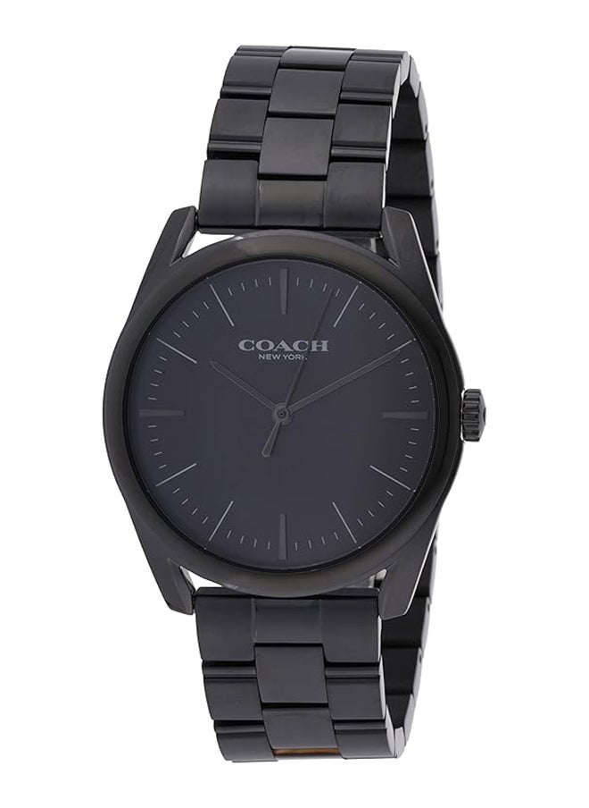 COACH ROUND ANALOG MEN'S BLACK CASE WATCH - 14602403