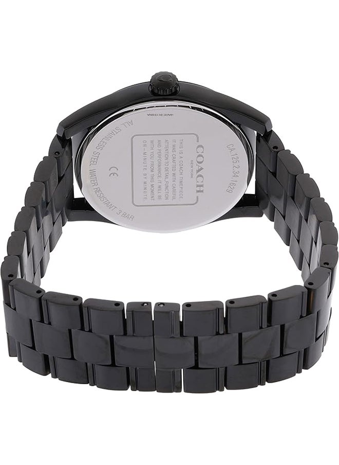 COACH ROUND ANALOG MEN'S BLACK CASE WATCH - 14602403