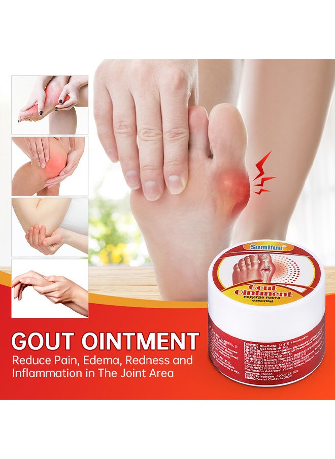 Gout Ointment Professional Effective Fast Acting Safe Fast Absorbing Joint Discomfort Relief Cream To Reduce Pain Edema Redness And Inflammation For Toes Knee Joint 10G