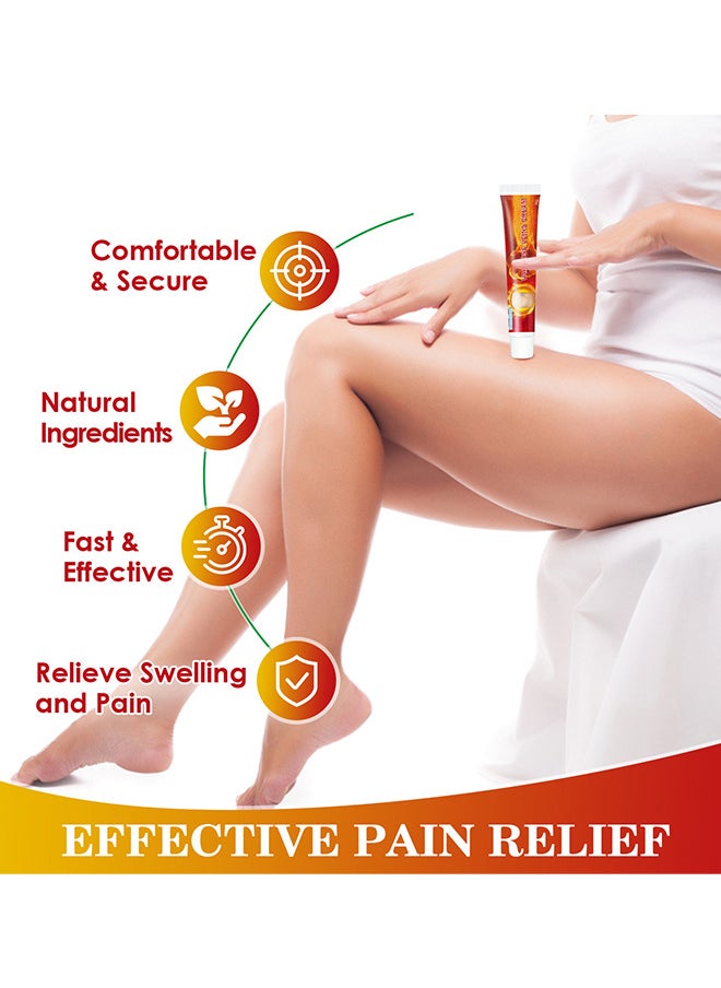 Varicose Veins Cream 20G, Phlebitis Spider Pain Relief Balm, Relieve Swelling And Pain, Improve Blood Circulation, Venous Health Ointment, Soothes Tired Legs