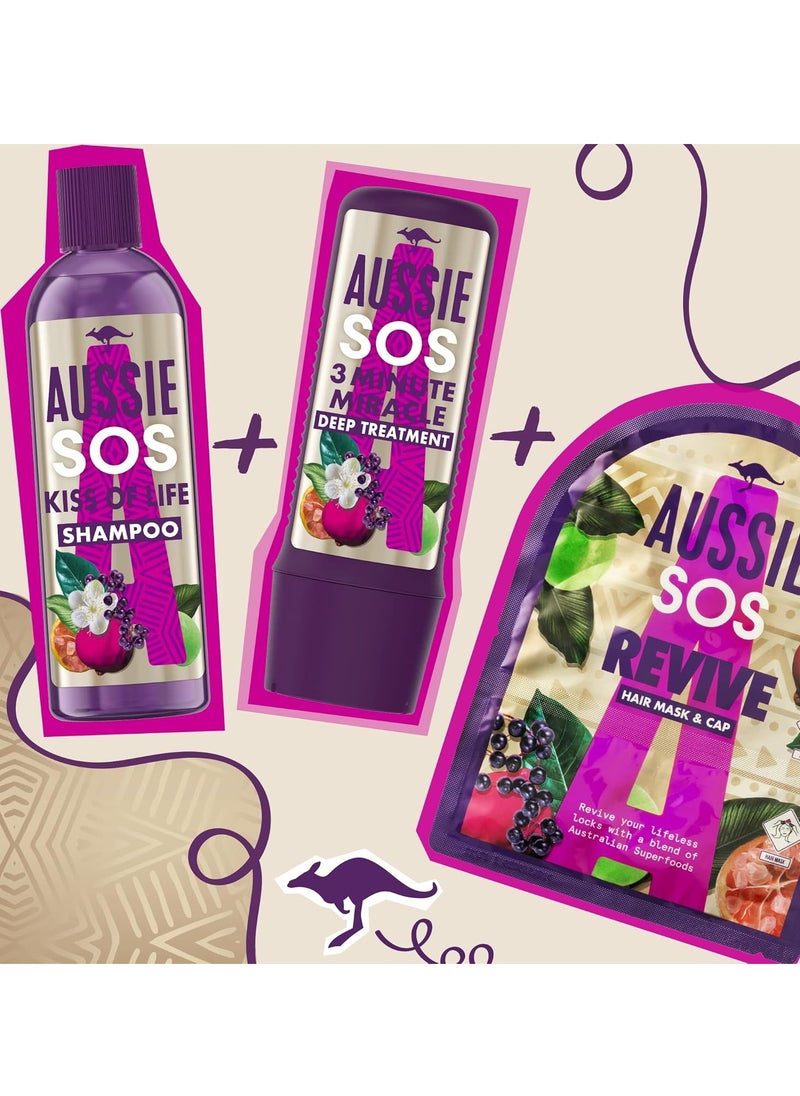 SOS Hair Mask and Cap Revive Your Lifeless Locks with A Blend of Australian Superfoods Vegan 20ml