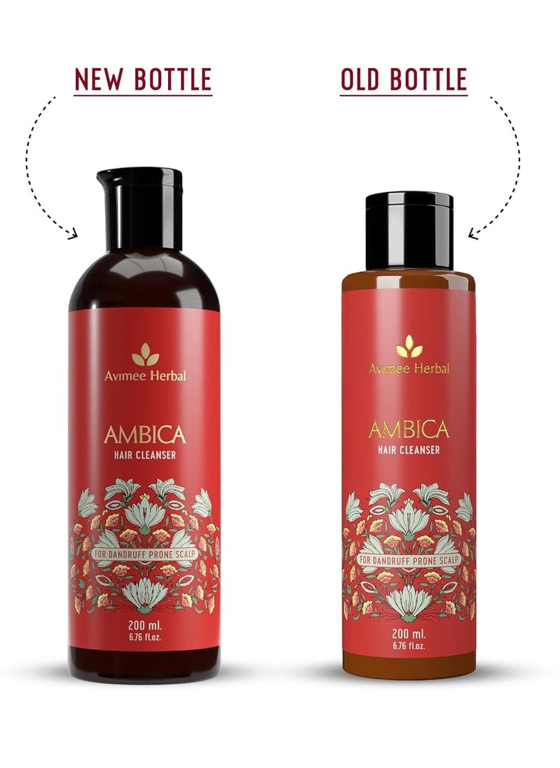 Ambika Hair Cleanser, Fights Dandruff and Moisturizes Scalp Naturally, 200 ml