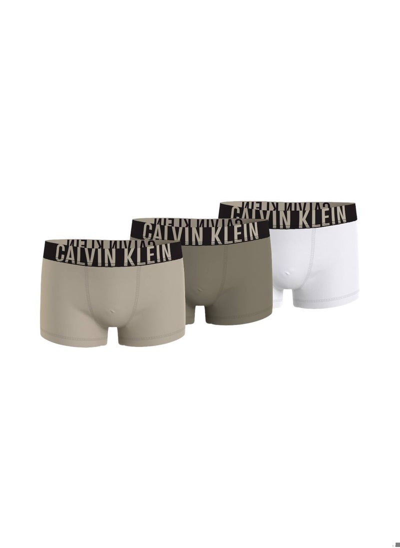 Boys's 3 Pack Trunks - Cotton, Beige